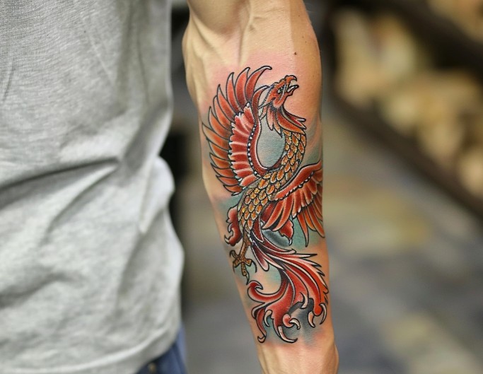 tatouage phénix