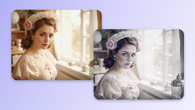Picture to watercolor painting before and after effect comparison