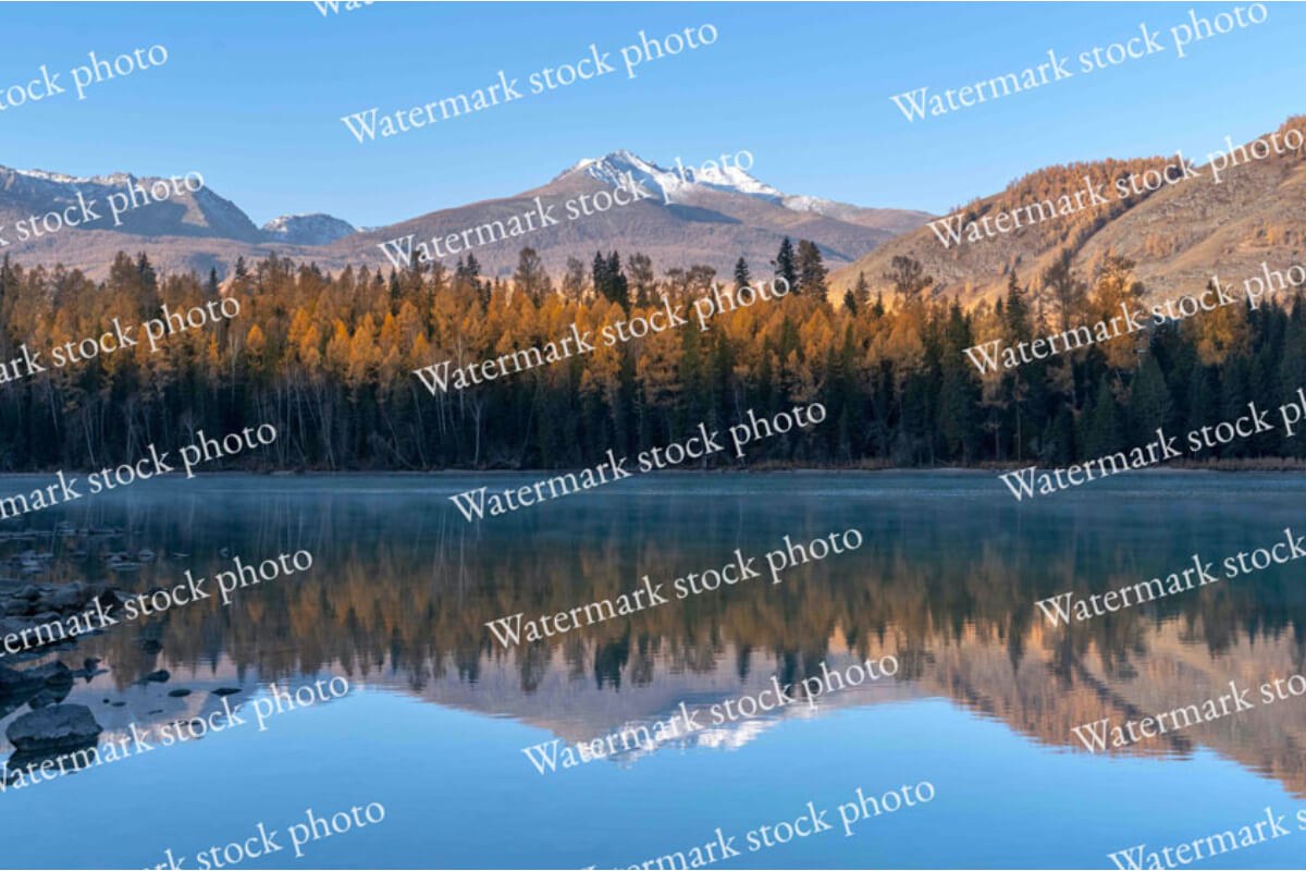 Put watermark on stock landscape photos