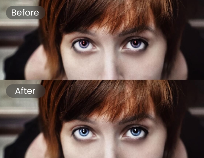Red eye remover in fotor