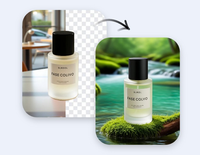 Remove and swap background color from the product image