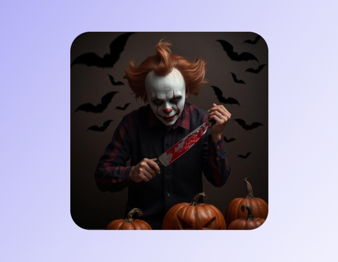 怖いハロウィン写真