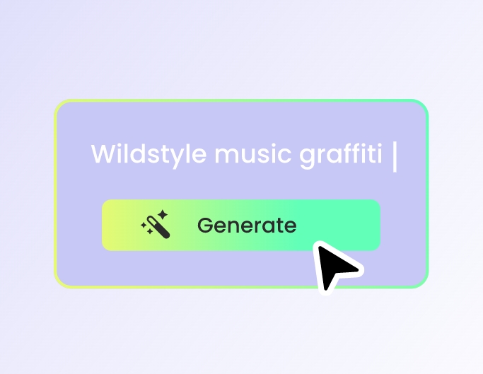 Step 1 enter text to Fotor online AI graffiti generator