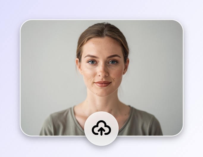 Step 1 upload your front face photo