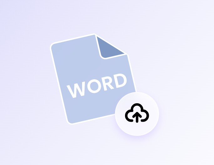 Step 1 upload a word file