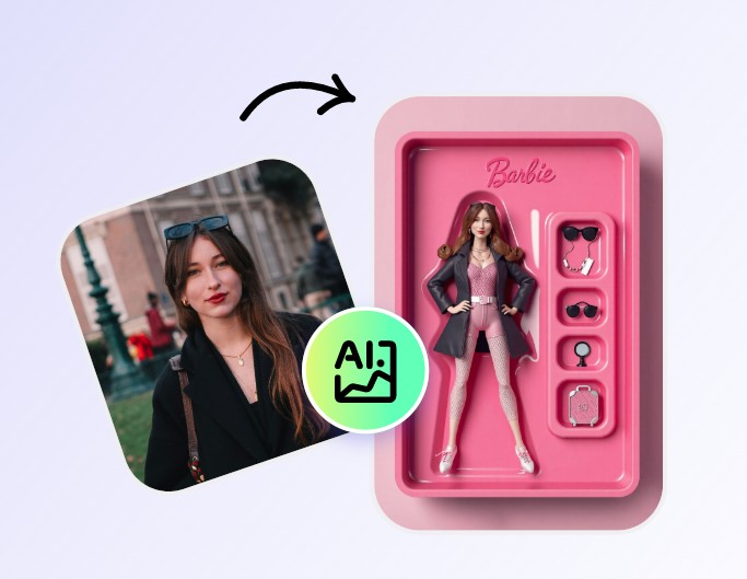 Step 2 apply the barbie box ai filter