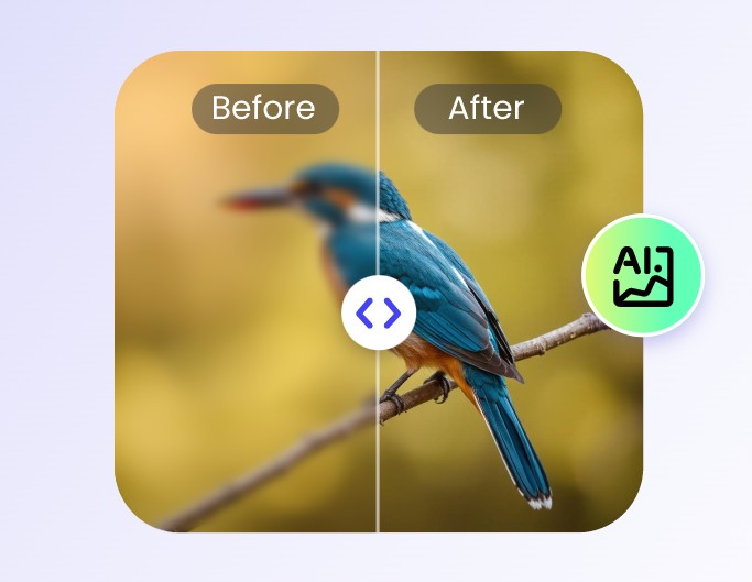 Step 2 Fotor AI performing 2x automatic HD conversion with pro-grade detail reconstruction