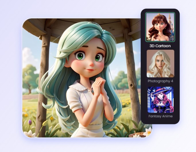 Étape 2 : Générer un personnage IA au style cartoon en 3D