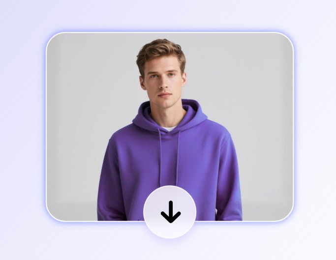 Schritt 3 die Farbe des Kapuzenpullovers von Blau in Violett ändern und das bearbeitete Bild herunterladen
