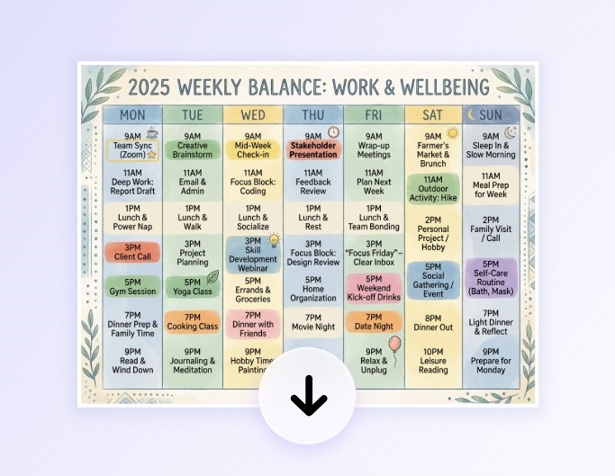 Step three to download the schedule picture you generate