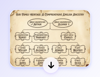 Step three to preview and download the genogram picture
