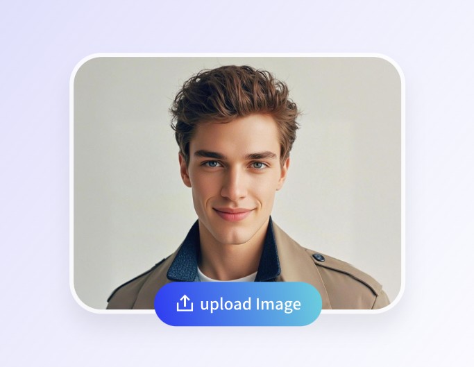 Step1 upload a hansome man selfie to fotor face symmetry test ai