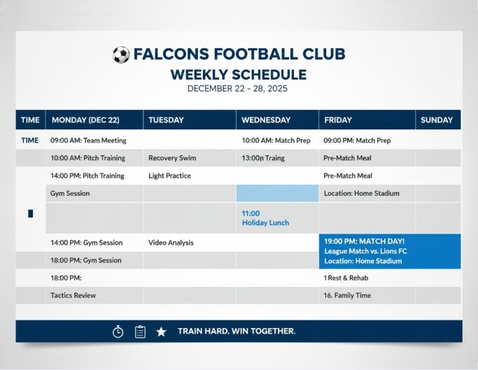 Team work schedules