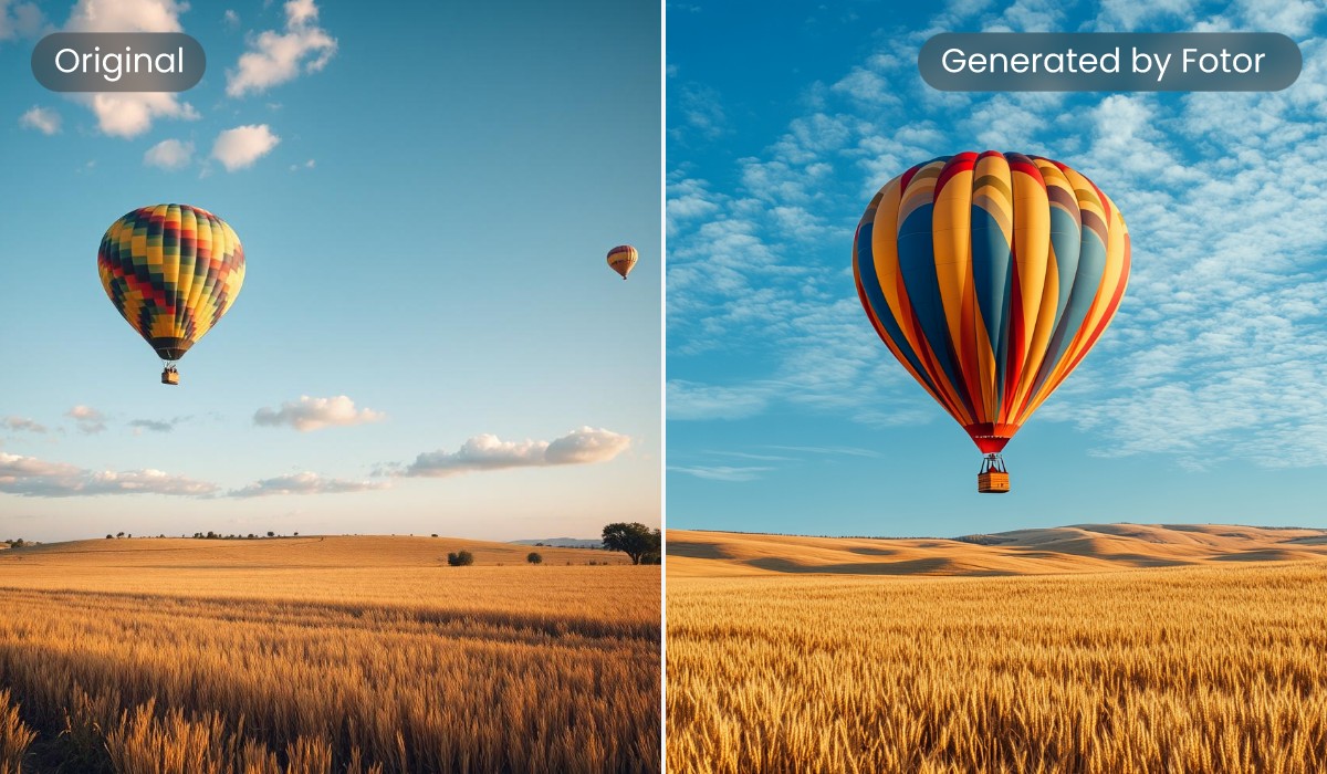 Transform landscapes to prompt and optimize the image with AI