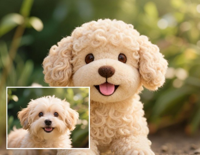 犬を優しいAIぬいぐるみに変換
