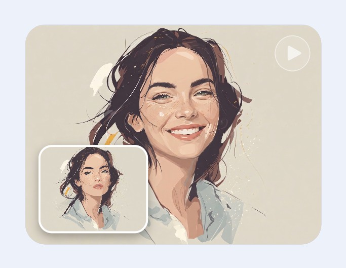 Turn a drawing of a woman into a dynamic creative video