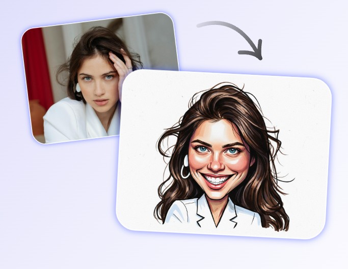 Turn the girl picture into marker pen caricature style with fotor caricature maker