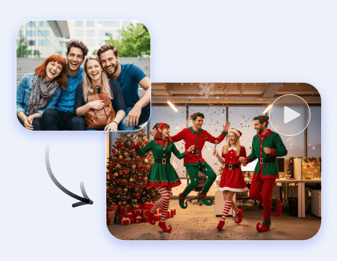 Turn your teammembers image into a dancing elves clip