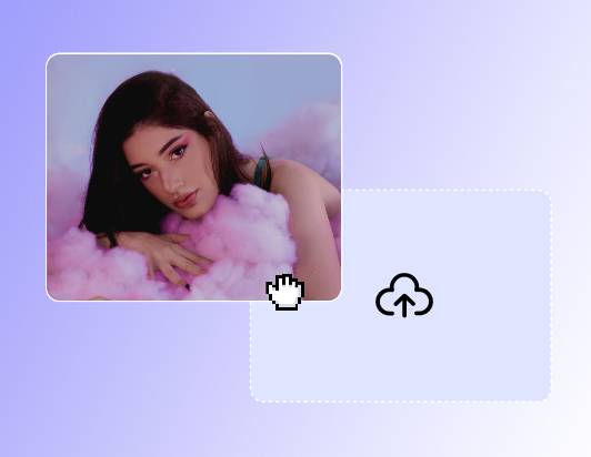 Upload a dark blur female portrait to fotor video brightener