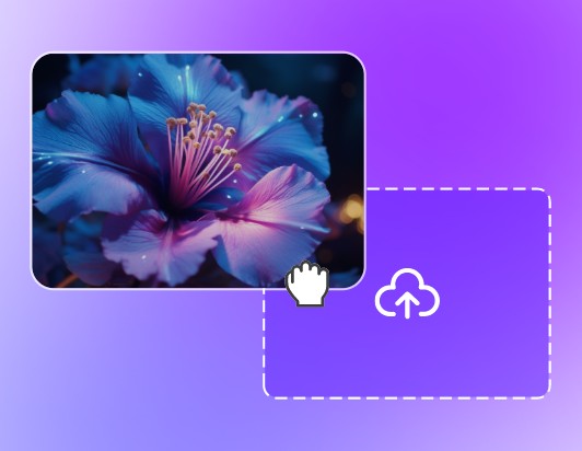 Upload blurry flower video to fotor ai video clearer