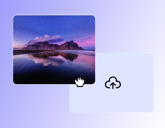 Upload the grainy landscape video to fotors video denoiser