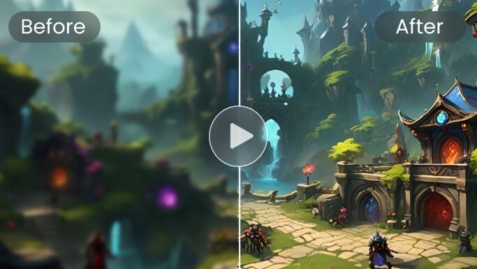 Upscale a gaming video to 4k in fotor