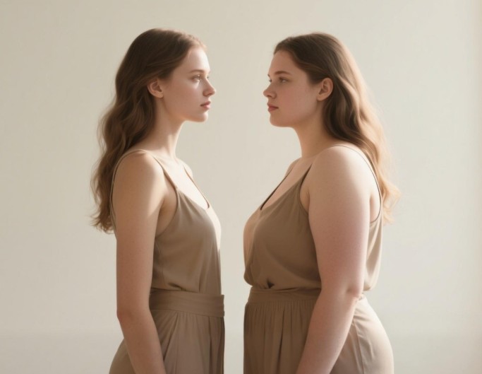 Use ai fat filter to simulate a girl looking fat