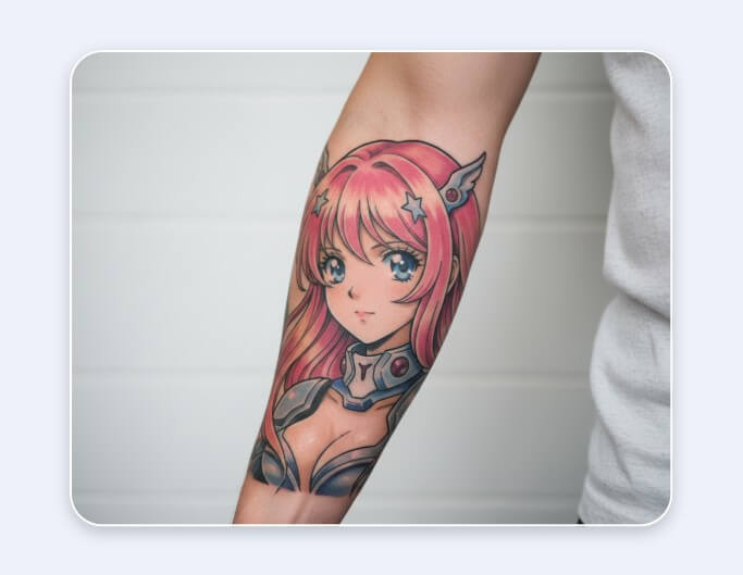 Use fotor ai anime art generator to create a tattoo design