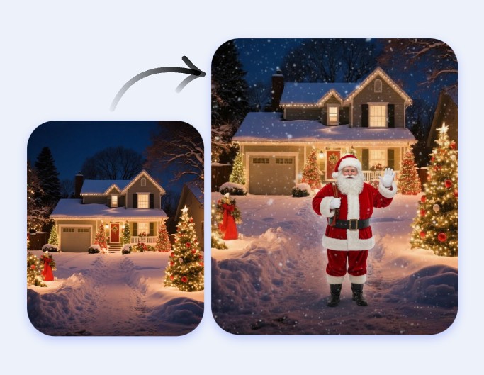 Le Père Noël frappe à la porte