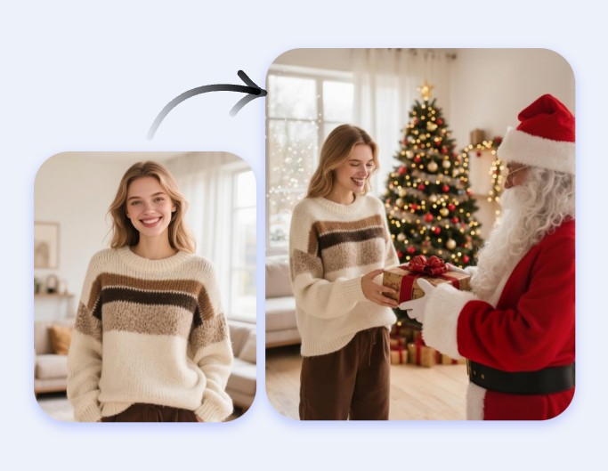 Recevoir des cadeaux du Père Noël