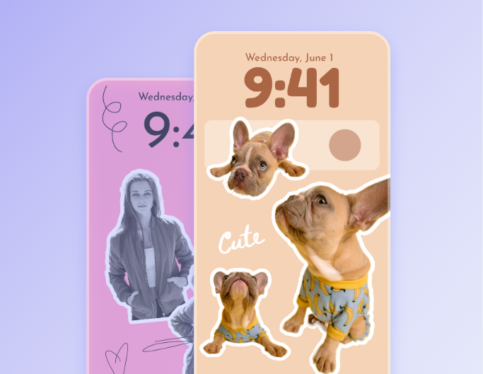 Use image outliner to make wallmaker with your images or your pets images in fotor