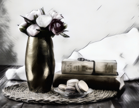 Vase photo sketch example