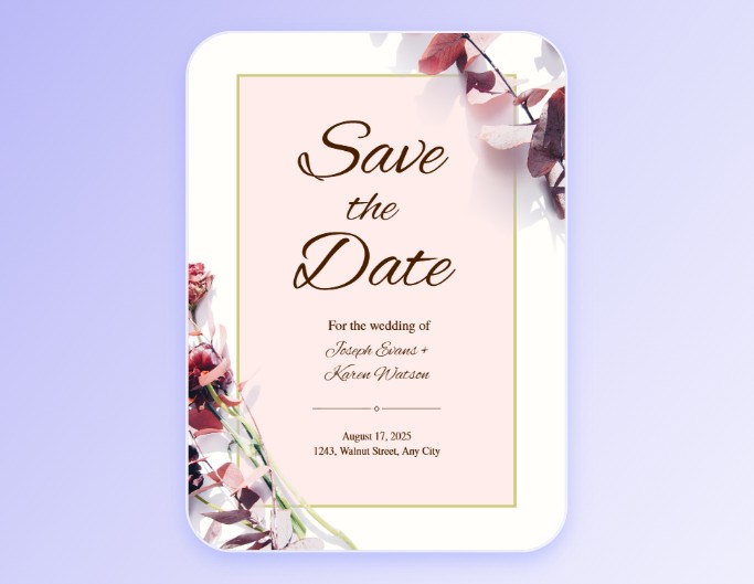 Wedding invitation