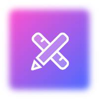 gradient purple colored pencil icon
