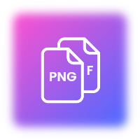 Image format icon in the gradient color