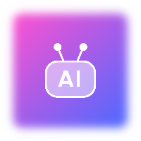 Purple gradient colored ai icon