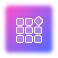 Split image icon in blue gradient color