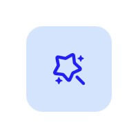 Icono azul Mejorador de imagenes IA
