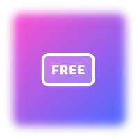 Icône de gratuité de couleur violette dégradée