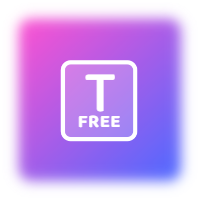 Gradient purple free text fonts icon