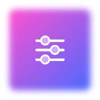 purple gradient refine image icon