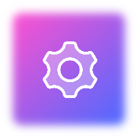 Gradient purple setting icon