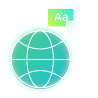 Icône de générateur de vidéo IA gratuit en ligne multilingue