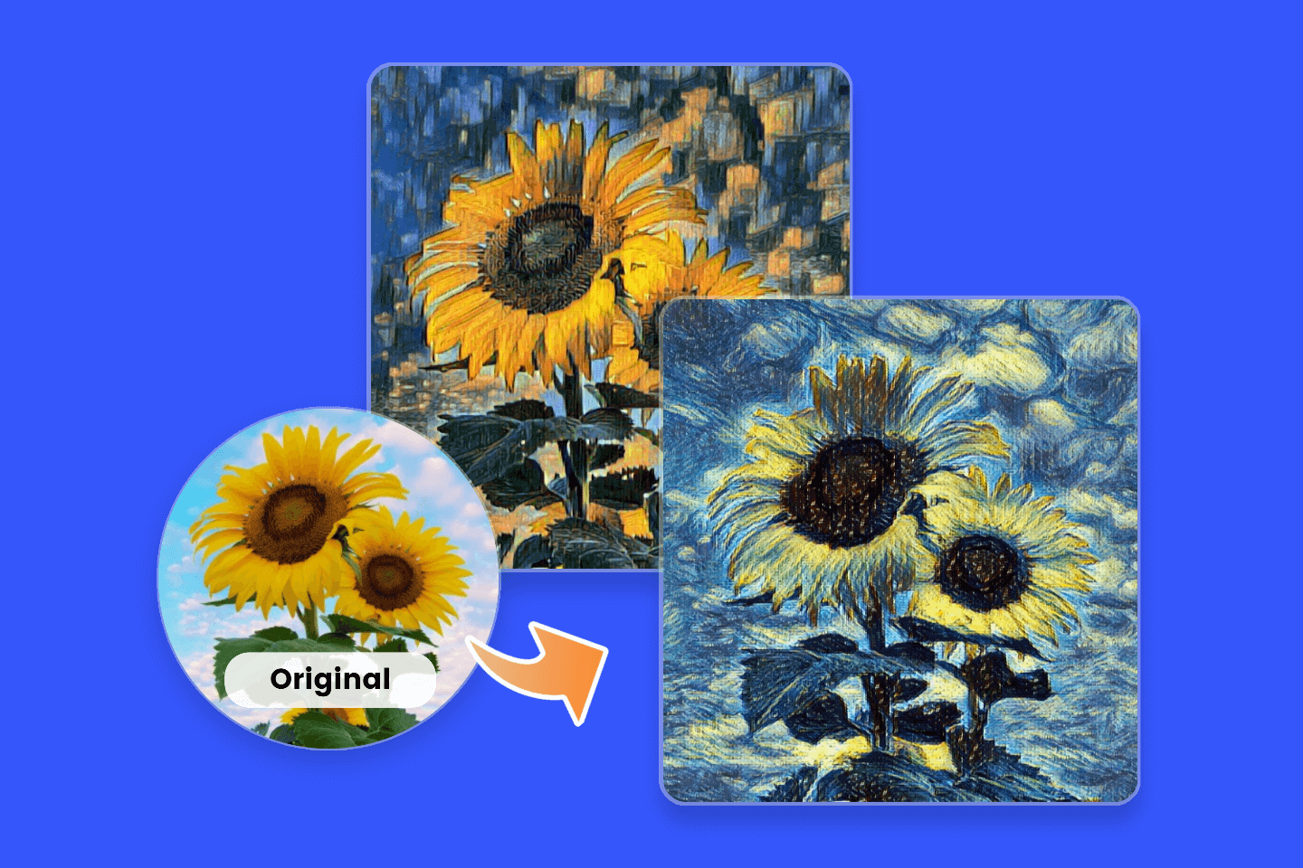 Bild mit Fotor KI Van Gogh Filter in Van Gogh Gemälde umwandeln