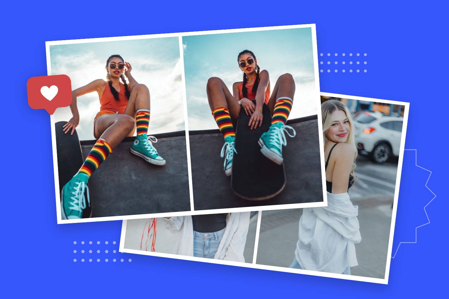 Create side by side photo online in seconds with Fotor's free side by side photo maker