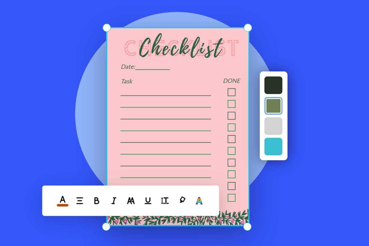 Design a checklist easily with Fotor's free online checklist maker