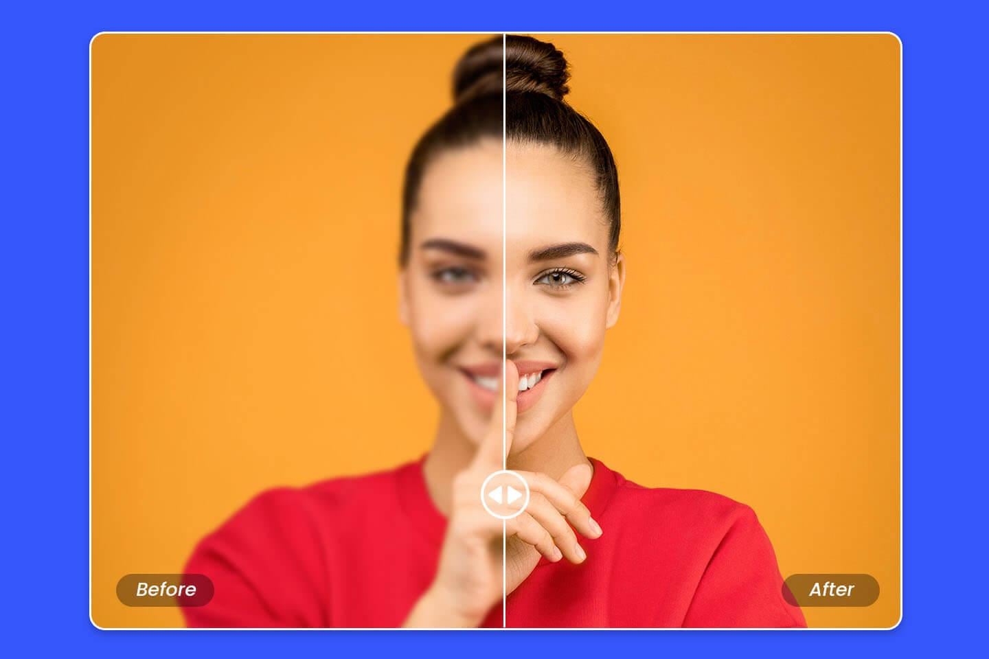 Sharpen images online easily and quickly with Fotor's free AI image sharpener