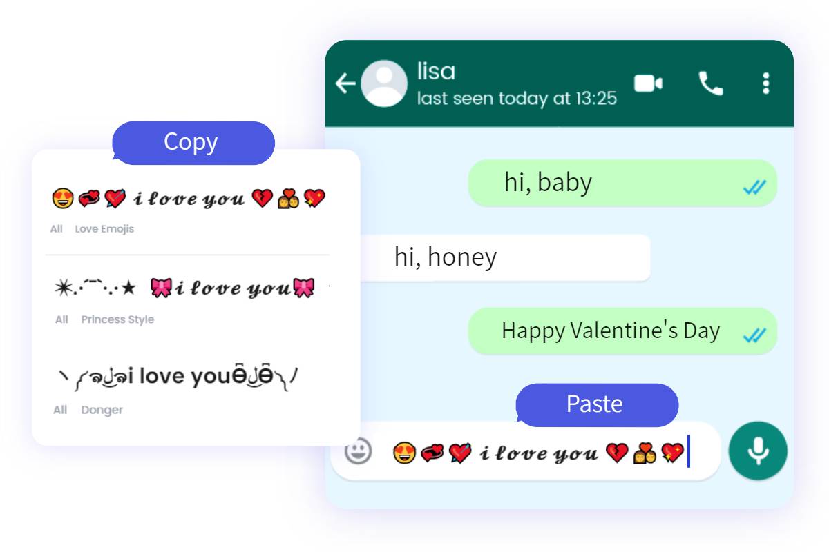 Transform plain text into stylish fancy text to send on Whatsapp message with Fotor's font generator