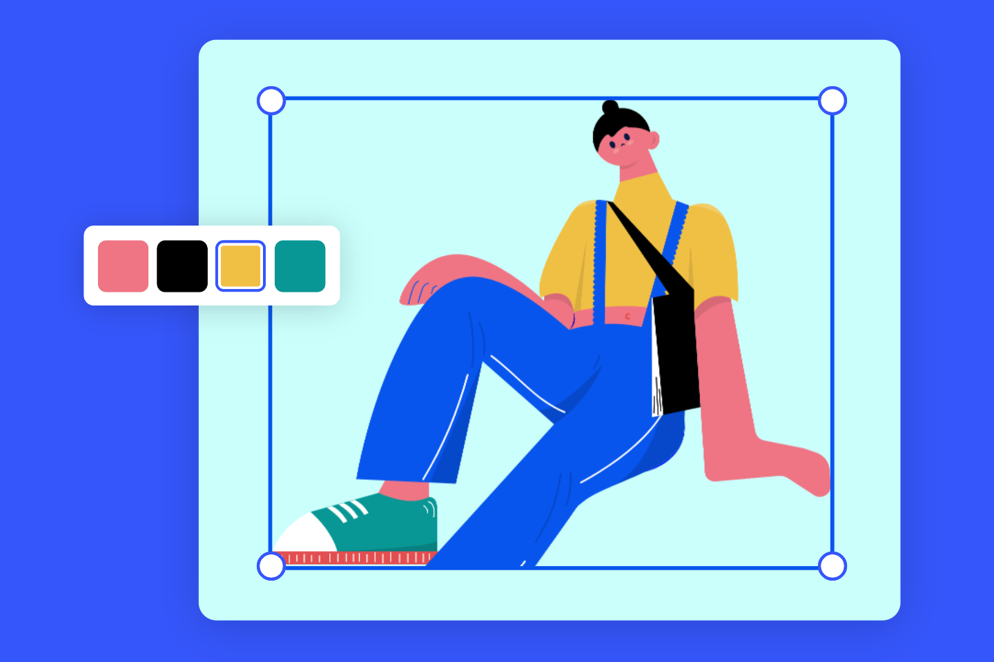 A svg image with color box of SVG Editor
