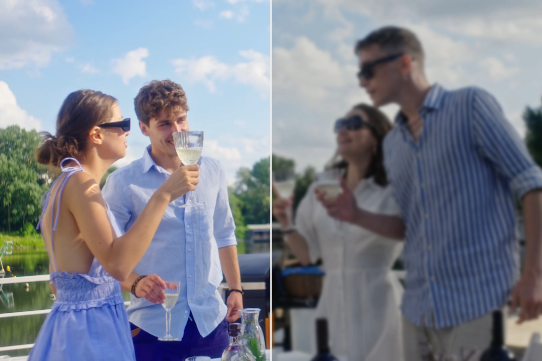 Before and after effects of making group portrait video clearer